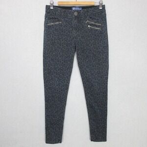 Democracy Leopard Print Skinny Jeans Womens Size 6 Zipper Pockets "Ab"solution